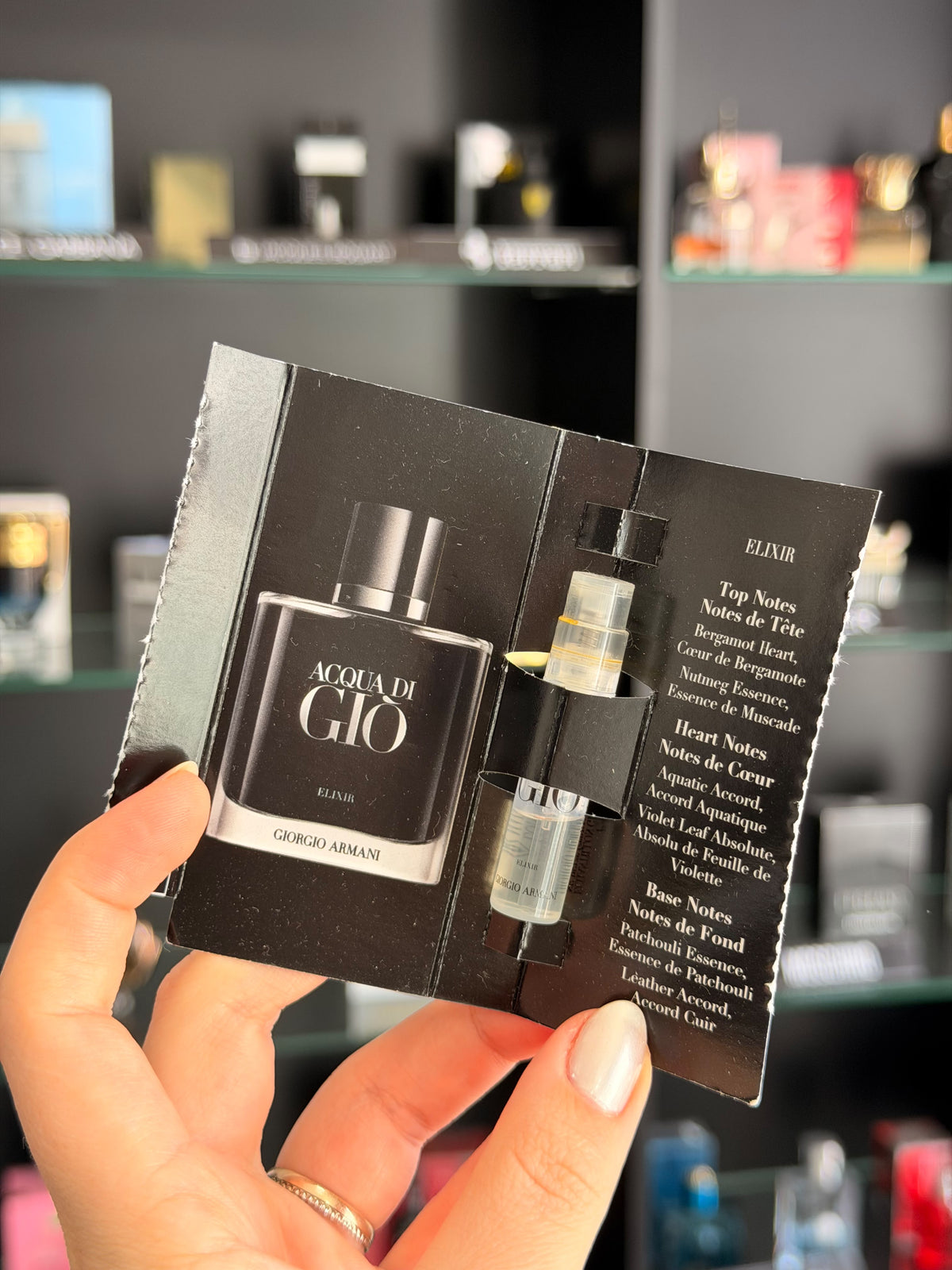 Flaconete 1,5ml - Acqua Di Gio Elixir LANÇAMENTO