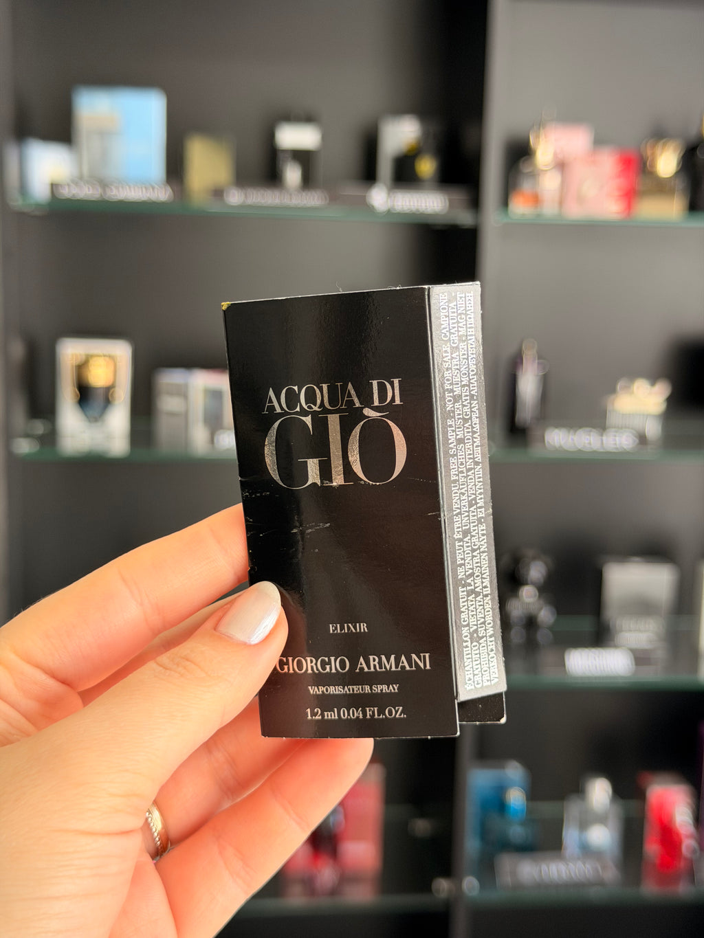 Flaconete 1,5ml - Acqua Di Gio Elixir LANÇAMENTO